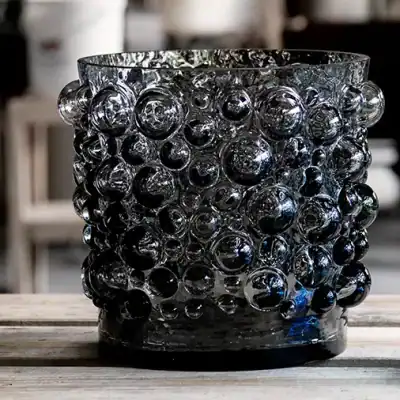 Ebba Vas/Kruka TS303 Rök Stor H22,5cm Från Reijmyre Design Thomas Sandell