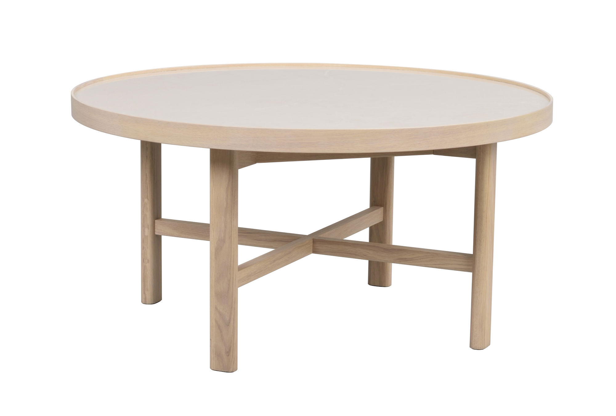 MARSDEN SOFFBORD BEIGE/VITPIGMENTERAD Runt 90cm Från Rowico - Bild 11