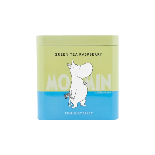 Moomin Burk med Te Green Tea Rasberry Tin Från Teministeriet