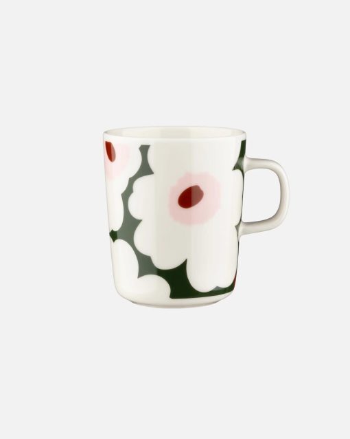 Oiva / Unikko Mugg 2,5dl Vit/Grön/Rosa Färg 163 Från Marimekko