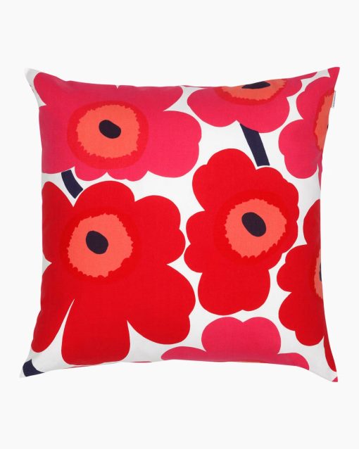 Pieni Unikko Kuddfodral 50*50cm Vit/Röd Färg 001 Från Marimekko