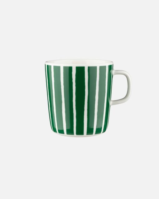 Oiva / Piccolo Mugg 4dl Vit/Grön Färg 160 Från Marimekko