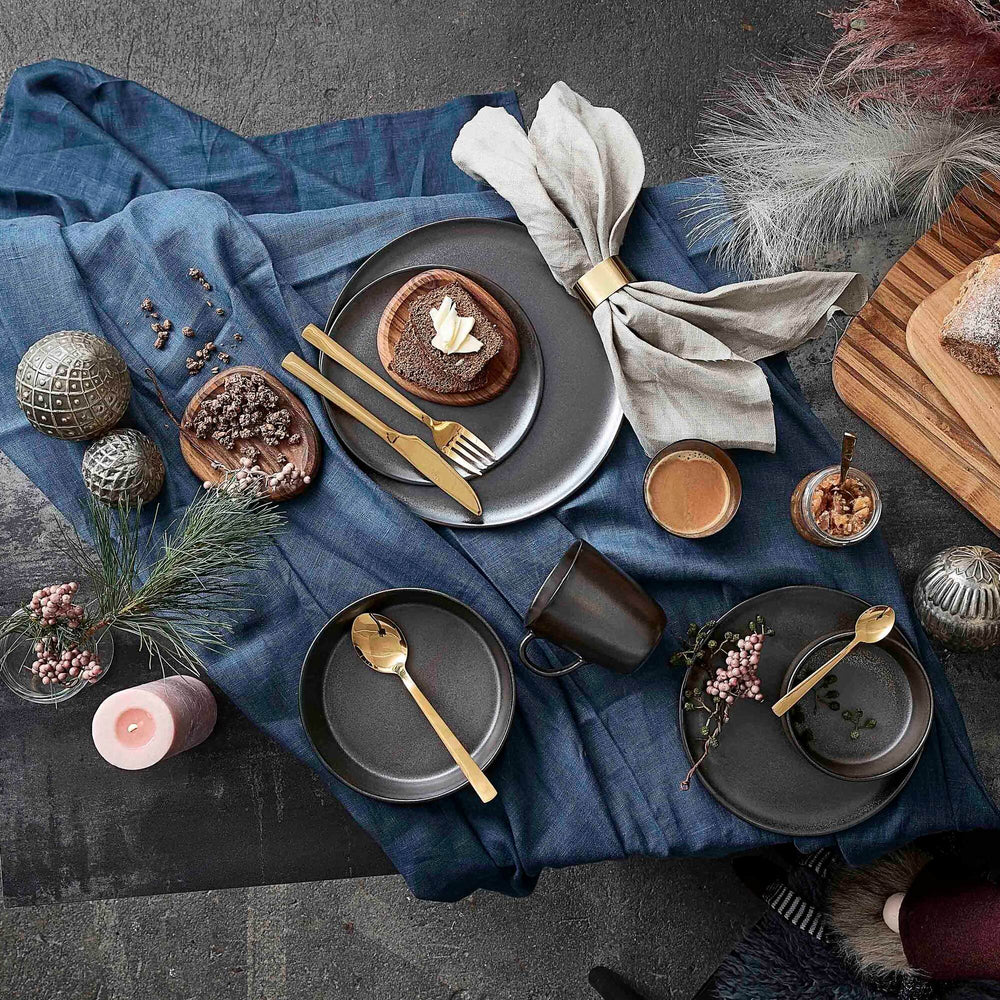 RAW Lunchtallrik 23cm Stengods Metallic Brown Från Danska Aida - Bild 3