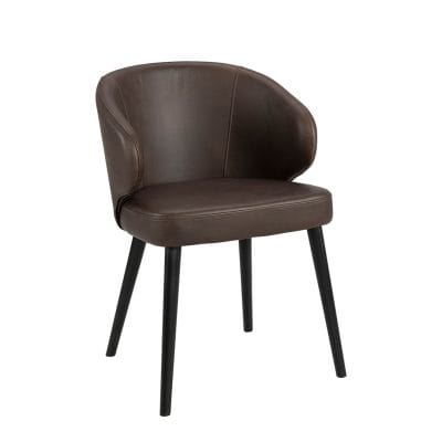 LA NOU Matstol Skinn Titanic Espresso Från Artwood