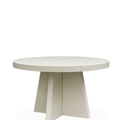 Trent Matbord Ivory Mist Ek, Runt 130cm, Kan bli upptill 250 x h 75 cm Ingår 2 st iläggskivor från Artwood