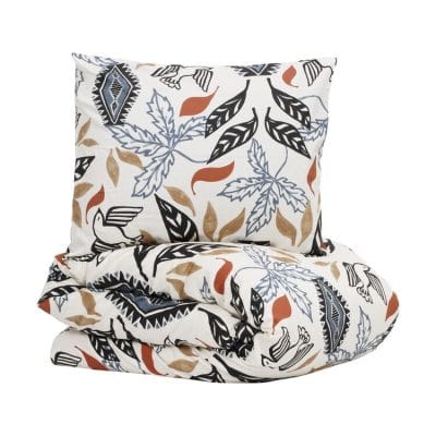 Erikstad Satin Bäddset Beige/Natur 150*210cm Från Kosta Linnewäfveri