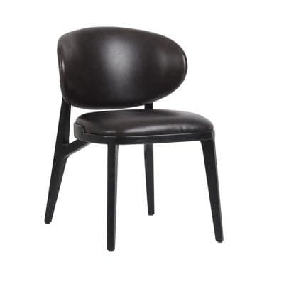 Prescott Matstol Svart Skinn Från Artwood