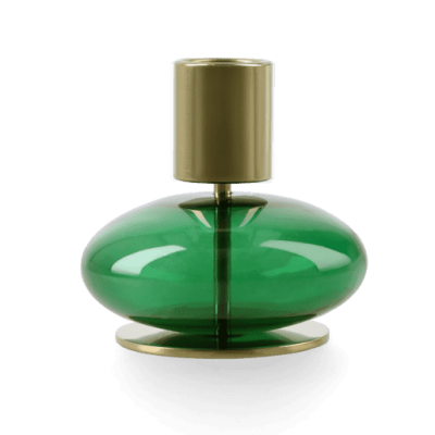 Bubble Ljusstake Grön H8cm Holmegaard