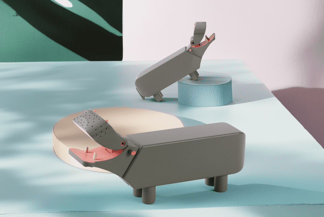 FLODHÄST Grå H9cm jubileumsutgåva KAY BOJESEN - Bild 3