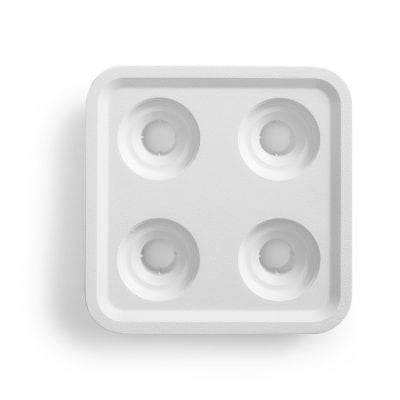 Stumpastake Fyran Vit Pulverlackad Aluminium Från Born in Sweden