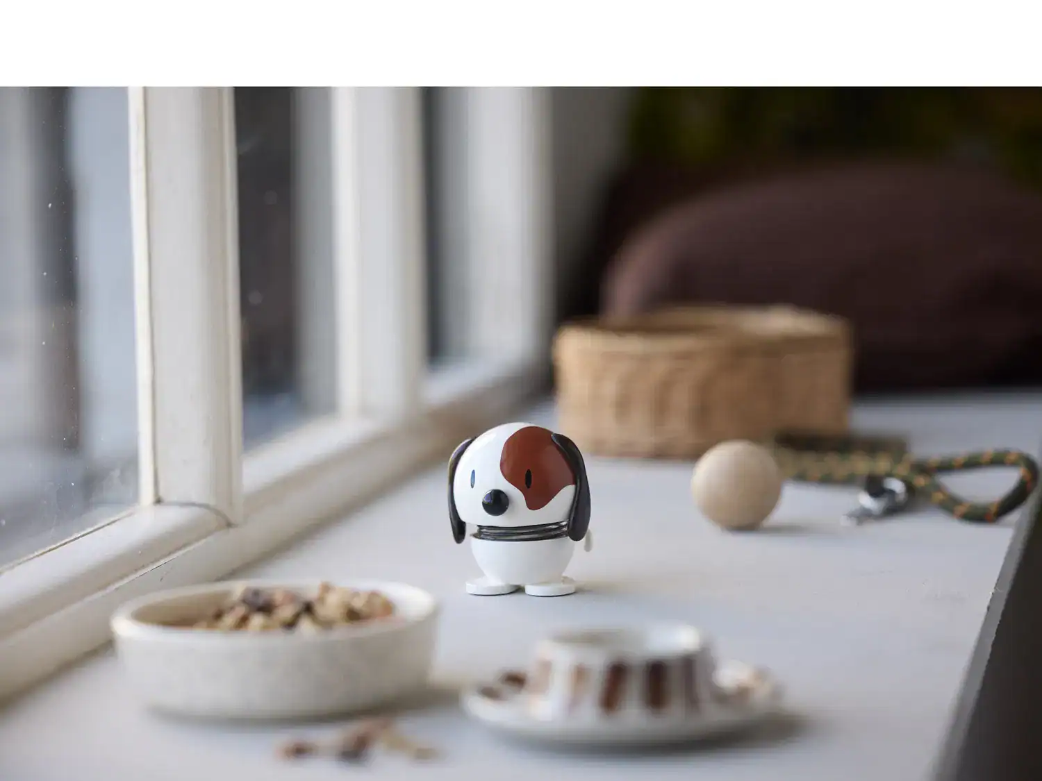 Dog Bumble White Small Höjd 6cm Hoptimist - Bild 2