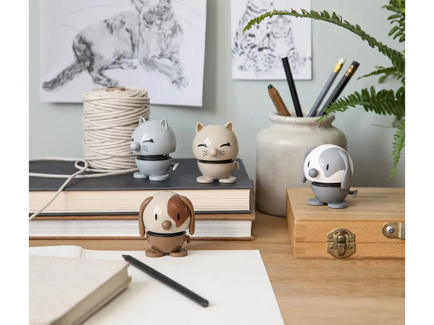 Cat Bumble Light Grey Small Höjd 7cm Hoptimist - Bild 10