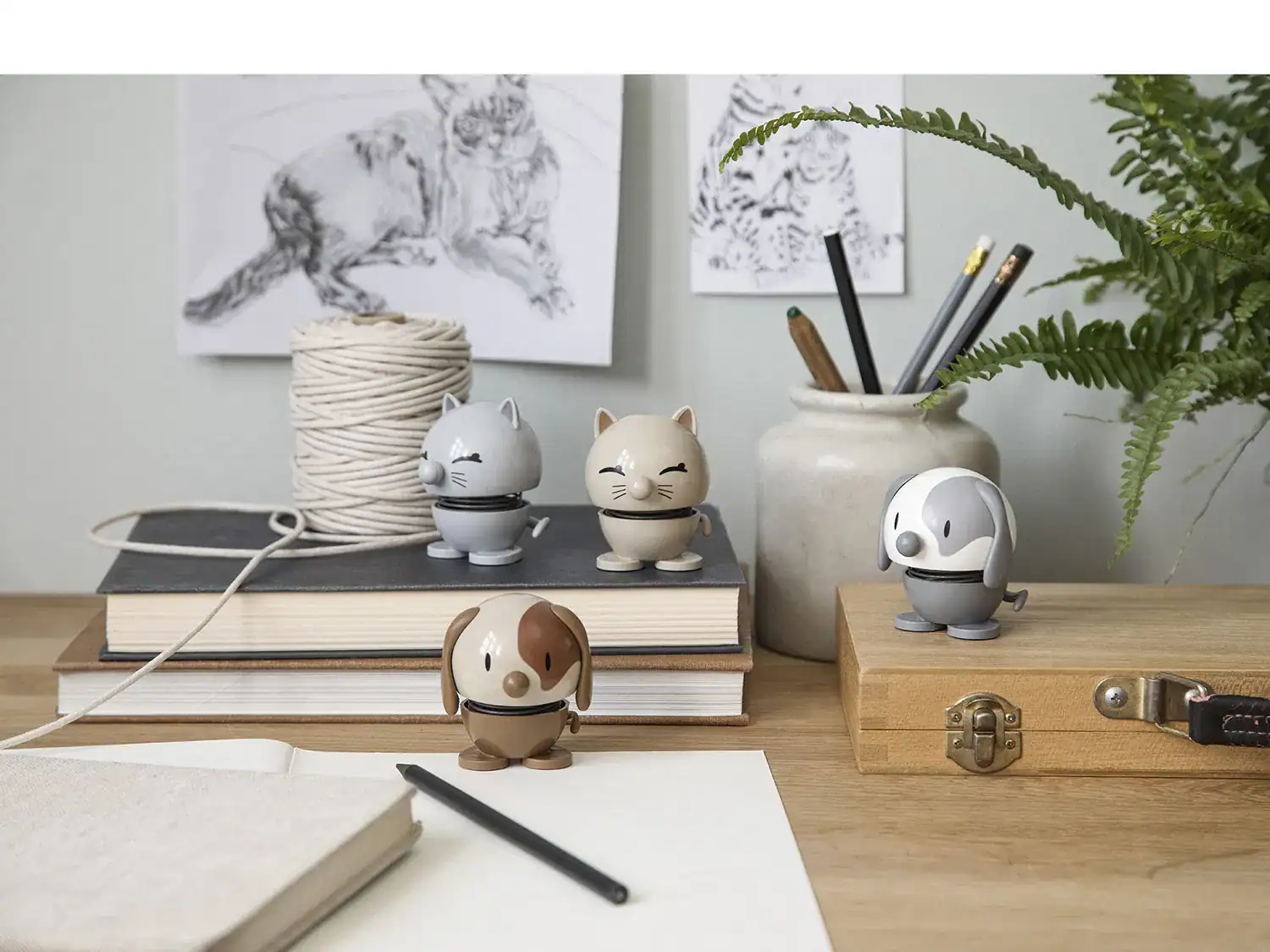 Cat Bumble Light Grey Small Höjd 7cm Hoptimist - Bild 8