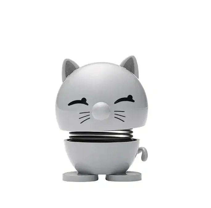 Cat Bumble Light Grey Small Höjd 7cm Hoptimist