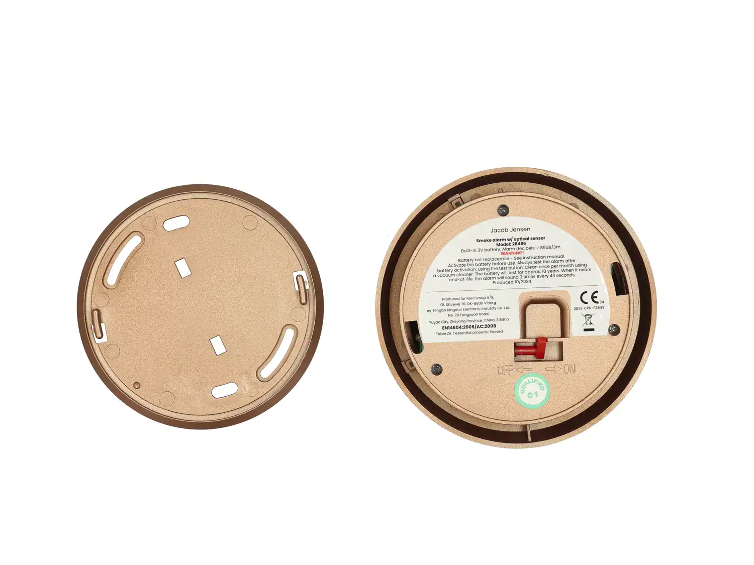 Brandvarnare Optisk Koppar Dia 10 cm Från Jacob Jensen - Bild 3