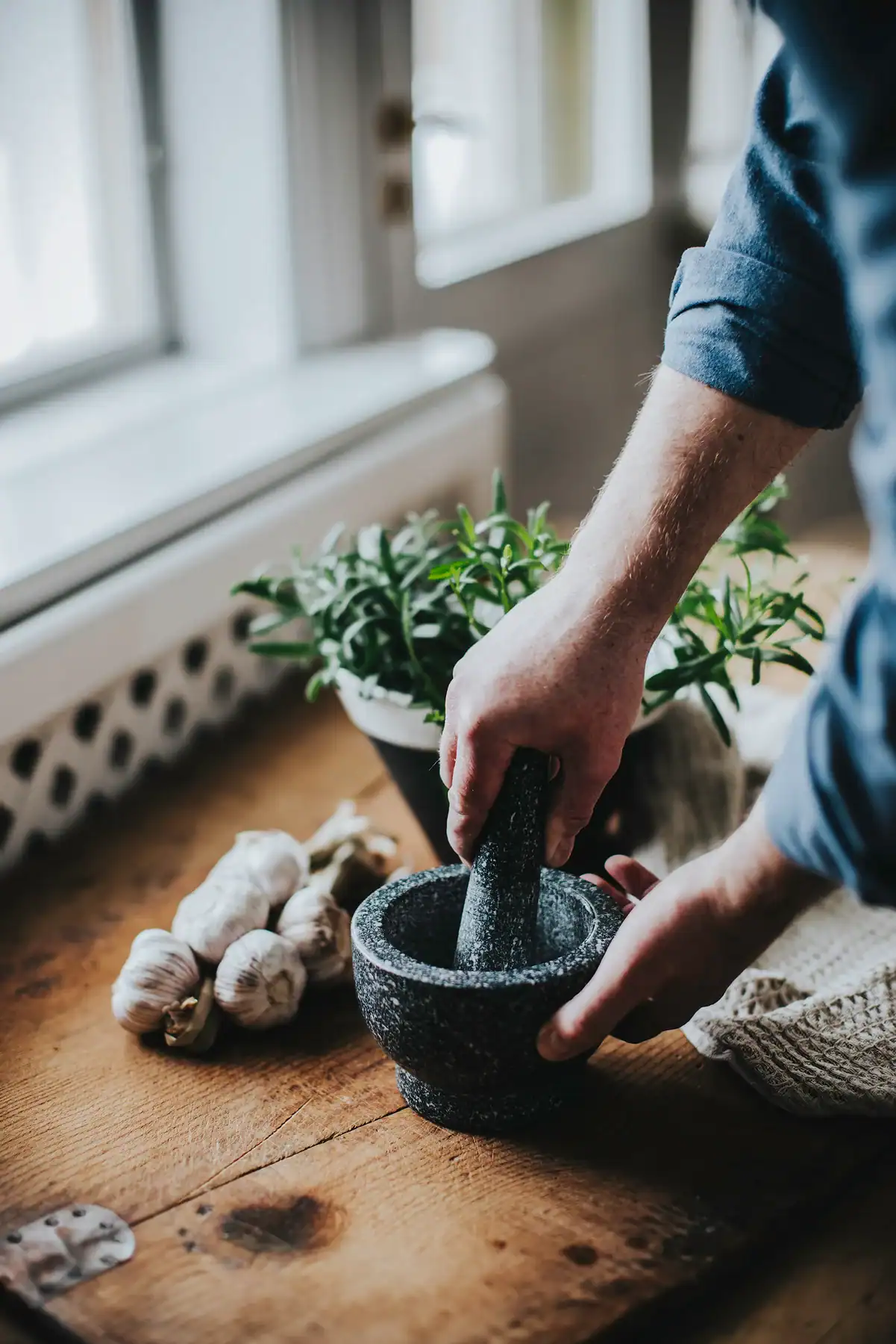 Birkedal Mortel med stöt h13cm Dia 9cm från Dorre - Bild 6