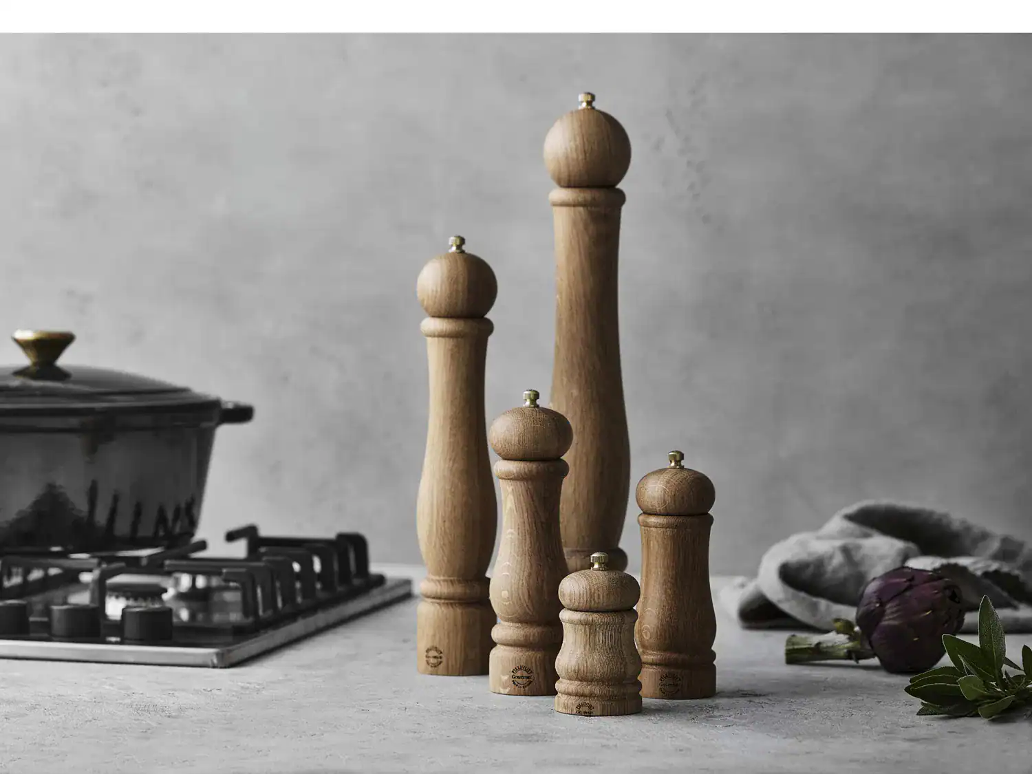 Douron Kvarn Salt eller Peppar, Ek Natur H30cm från Pillivuyt Gourmet - Bild 4