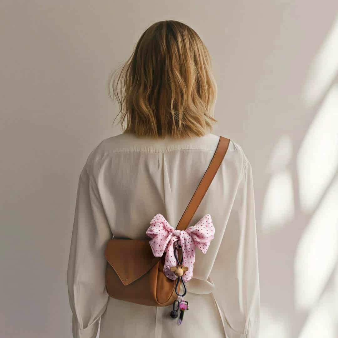 Apa Nyckelring Silver tonad metall med svart läderTeak/Limba Kay Bojesen - Bild 5