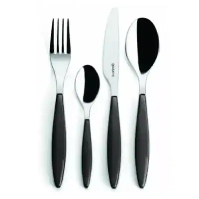 Feeling Bestickset 24-delar Svart/Rostfrittstål från Guzzini Designer : Robin Levien