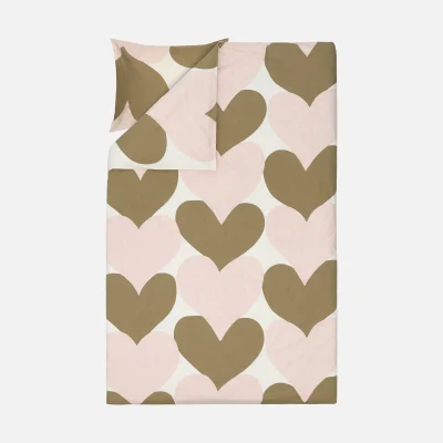 Sydämet Bäddset, Påslakan 150x210 cm + Örngott 50x60 cm Färg 183 Från Marimekko