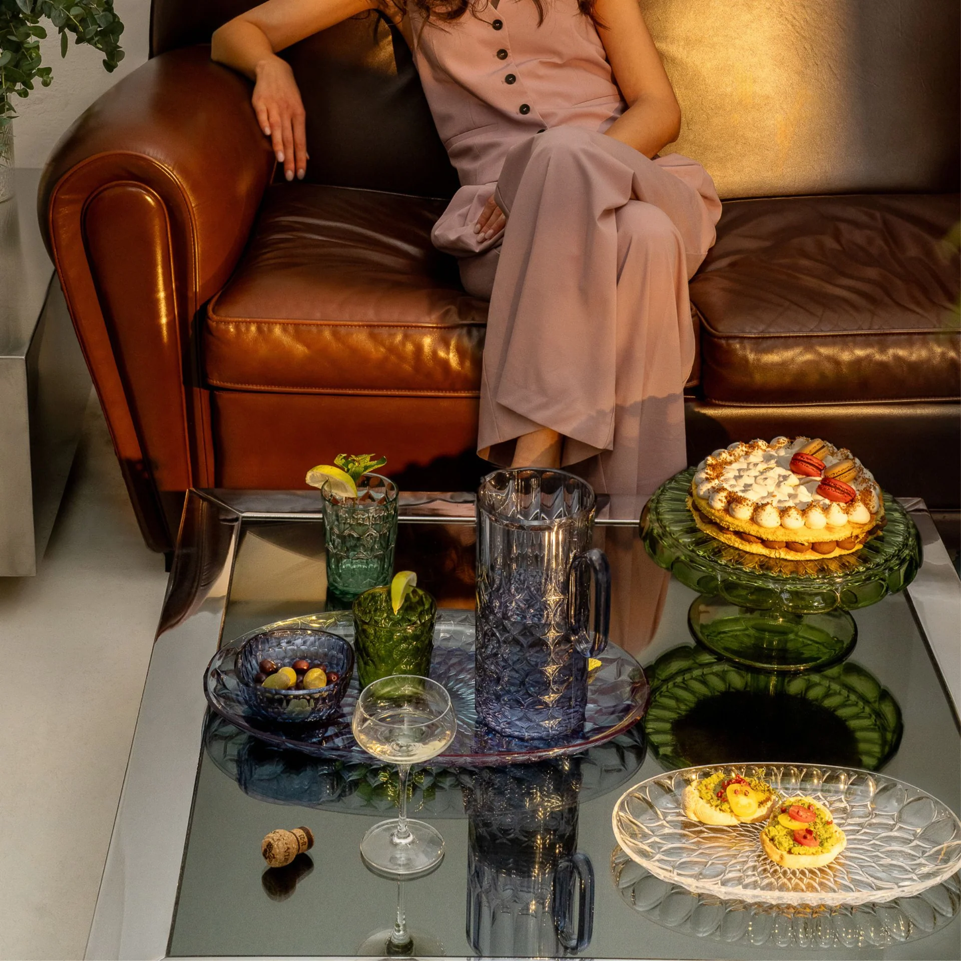 Glas Hög Vanity 6-Pack Mix färg 0,48Liter Från Guzzini Designer : Pio & Tito Toso - Bild 7