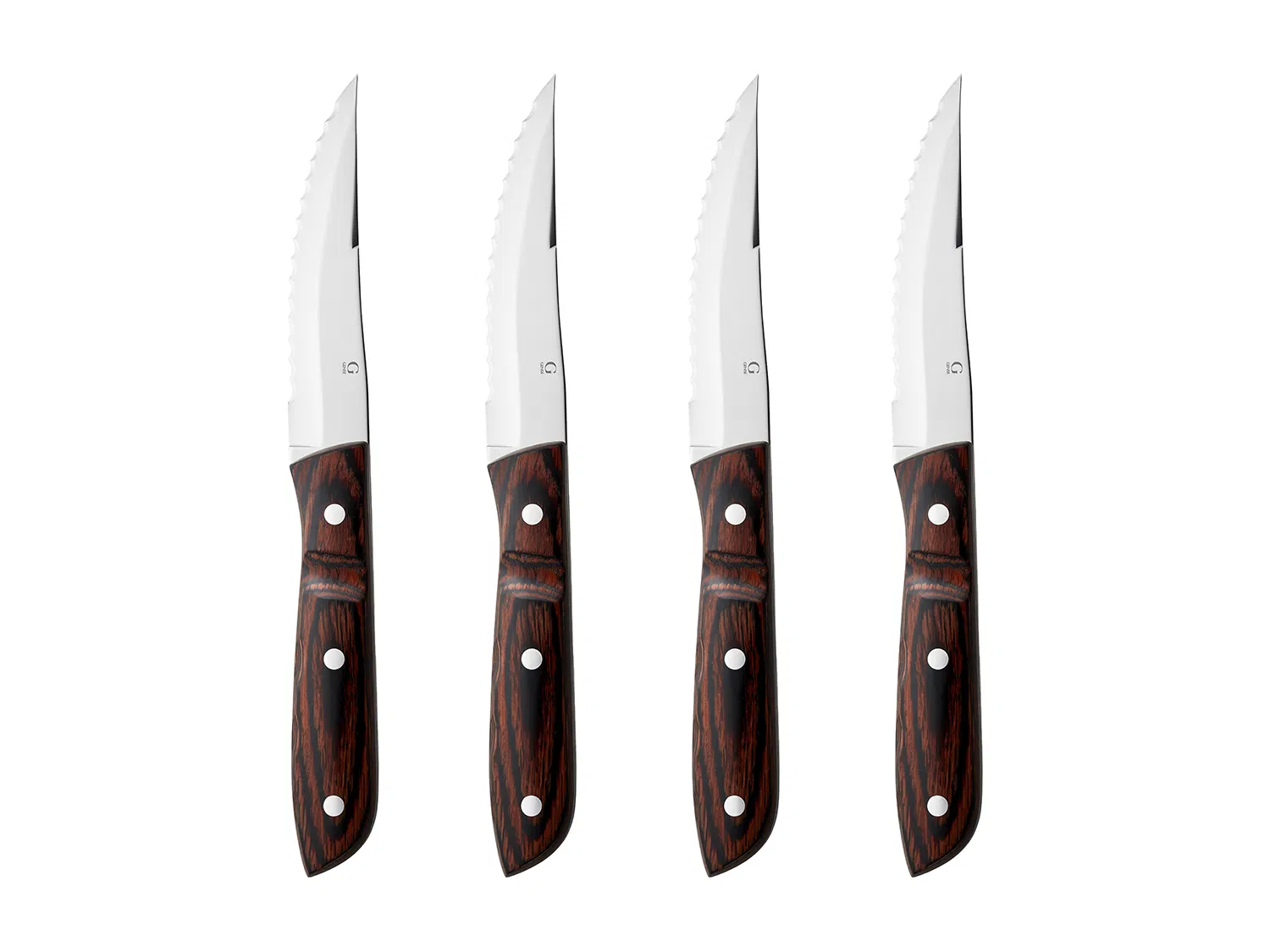 Old Farmer Classic Steakkniv XL 4-Pack 23,5 cm Trä/Stål Brun Ädelträ Från Gense