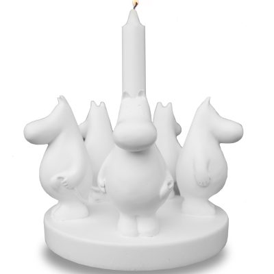 Mumin Ljusstake "Eternity"" Höjd 13cm Vit Polystone