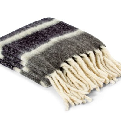 Rand Pläd Mörkgrå 130*170 Från Kosta Linnewäfveri