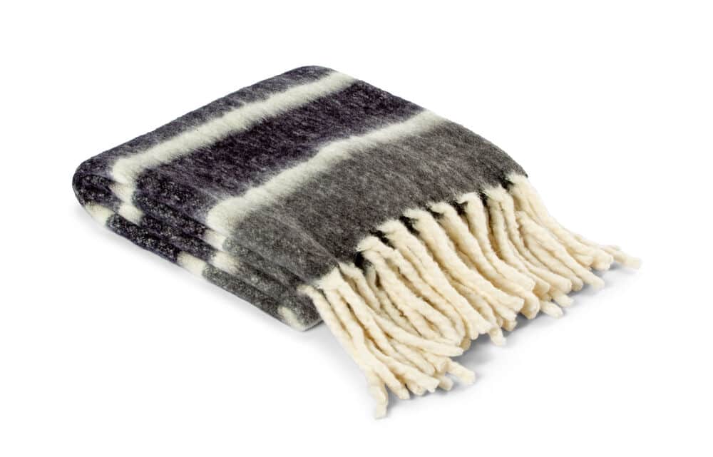 Rand Pläd Mörkgrå 130*170 Från Kosta Linnewäfveri