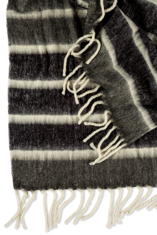 Rand Pläd Mörkgrå 130*170 Från Kosta Linnewäfveri - Bild 3