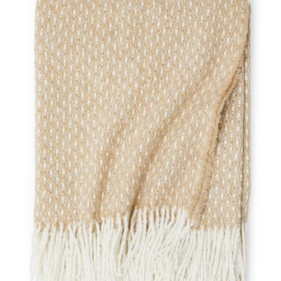 Alba Pläd Sand 130*170 Från Kosta Linnewäfveri