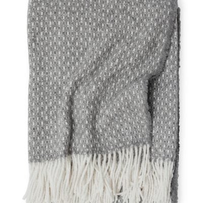 Alba Pläd Grå 130*170 Från Kosta Linnewäfveri