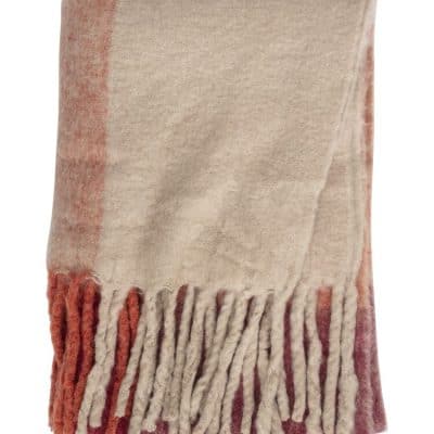 Varekil Pläd Röd 130*170 Från Kosta Linnewäfveri