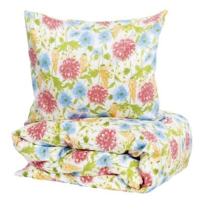 Askum LyxBäddset Satin Vit 150*210cm Från Kosta Linnewäfveri