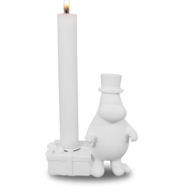 Mumin Ljusstake Pappa Höjd 12,5cm Vit Polystone