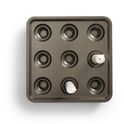 Stumpastake Small Bronzefärg Aluminium för 9 ljus Från Born in Sweden