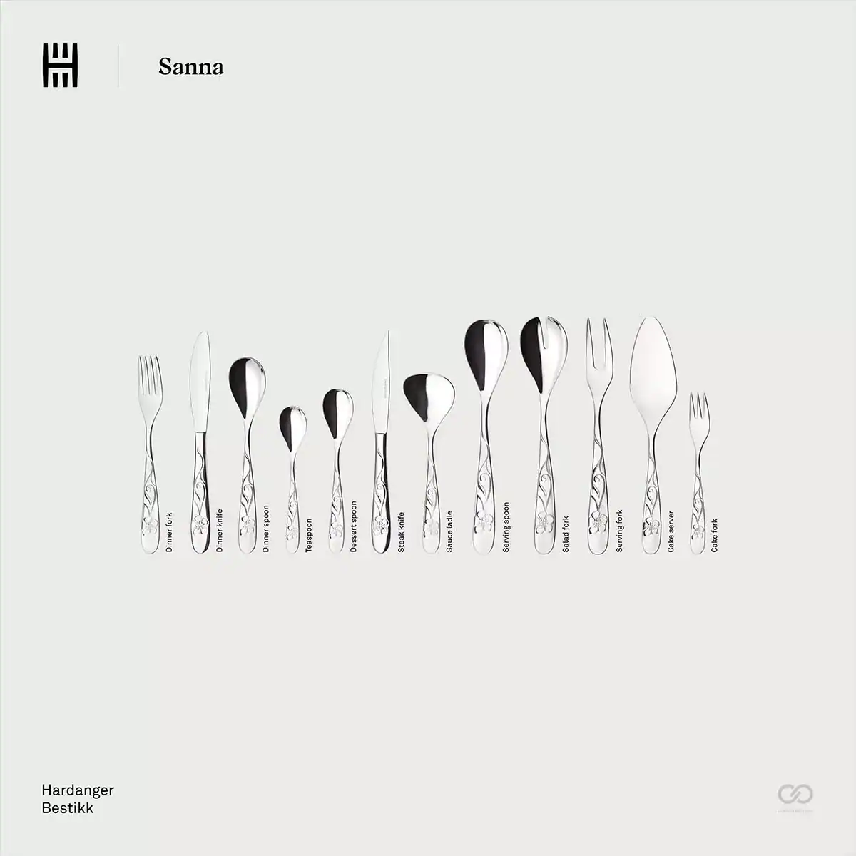 Sanna Serveringsset 5 delar Från Hardanger Bestikk - Bild 2