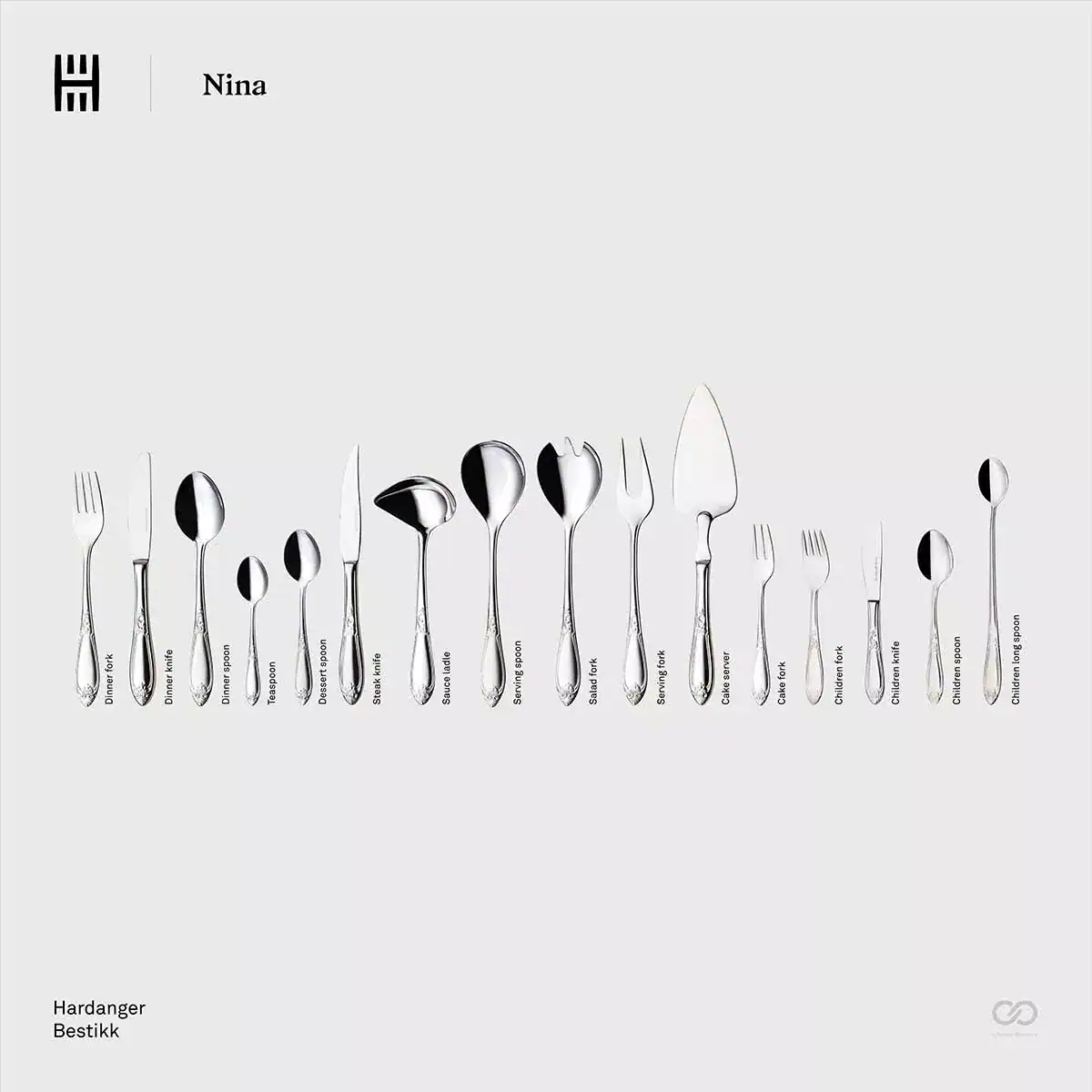 NINA Tårtset 7 delar Från Hardanger Bestikk - Bild 2