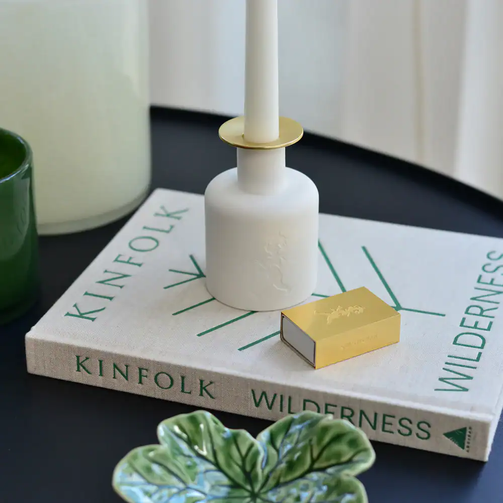 Solstickan Tändsticksfodral Guld Tändsticksask ingår. - Bild 4