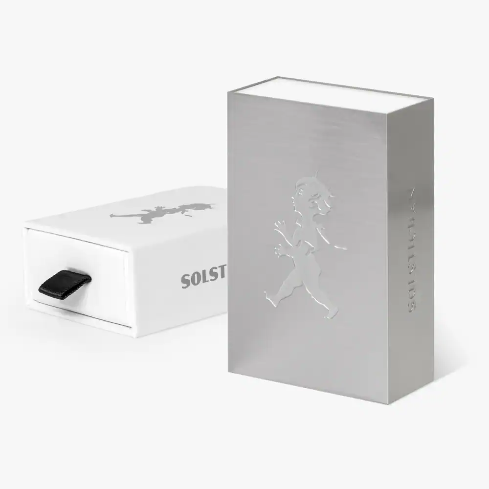 Solstickan Tändsticksfodral Silver Tändsticksask ingår