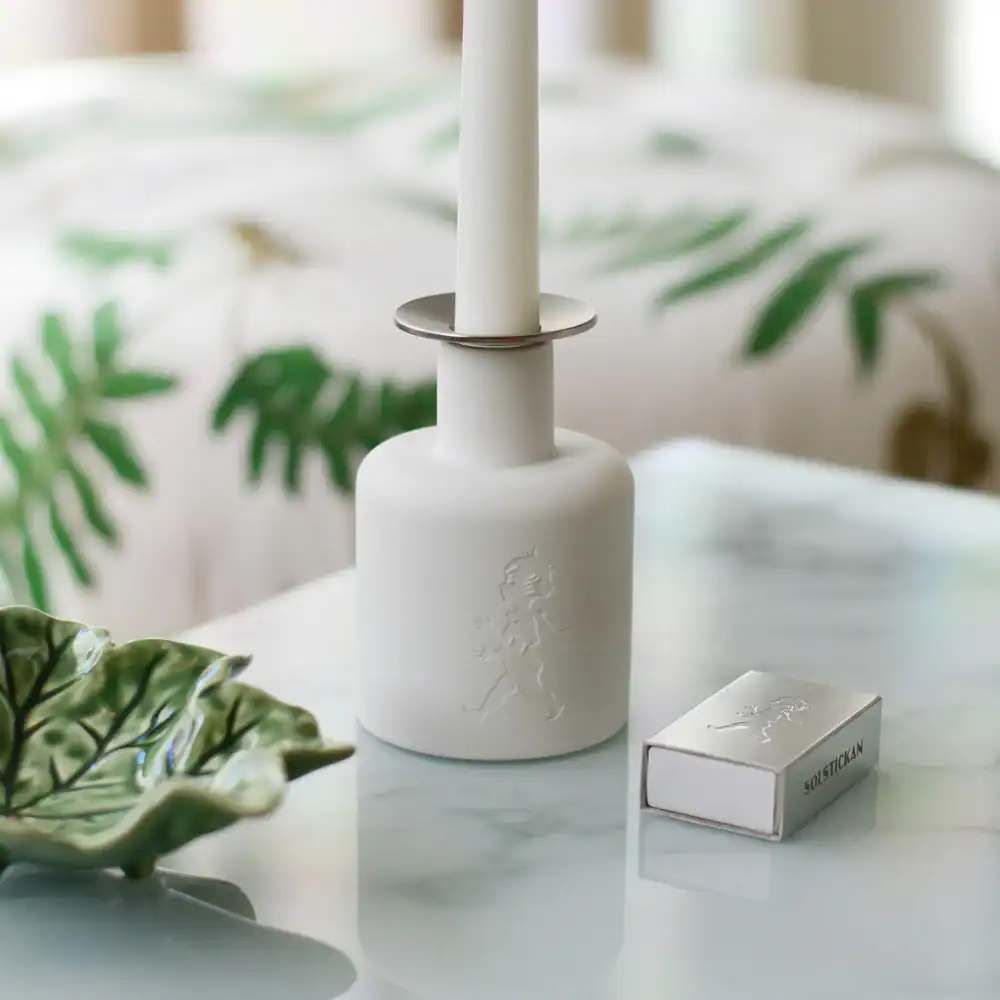 Solstickan Tändsticksfodral Silver Tändsticksask ingår - Bild 3