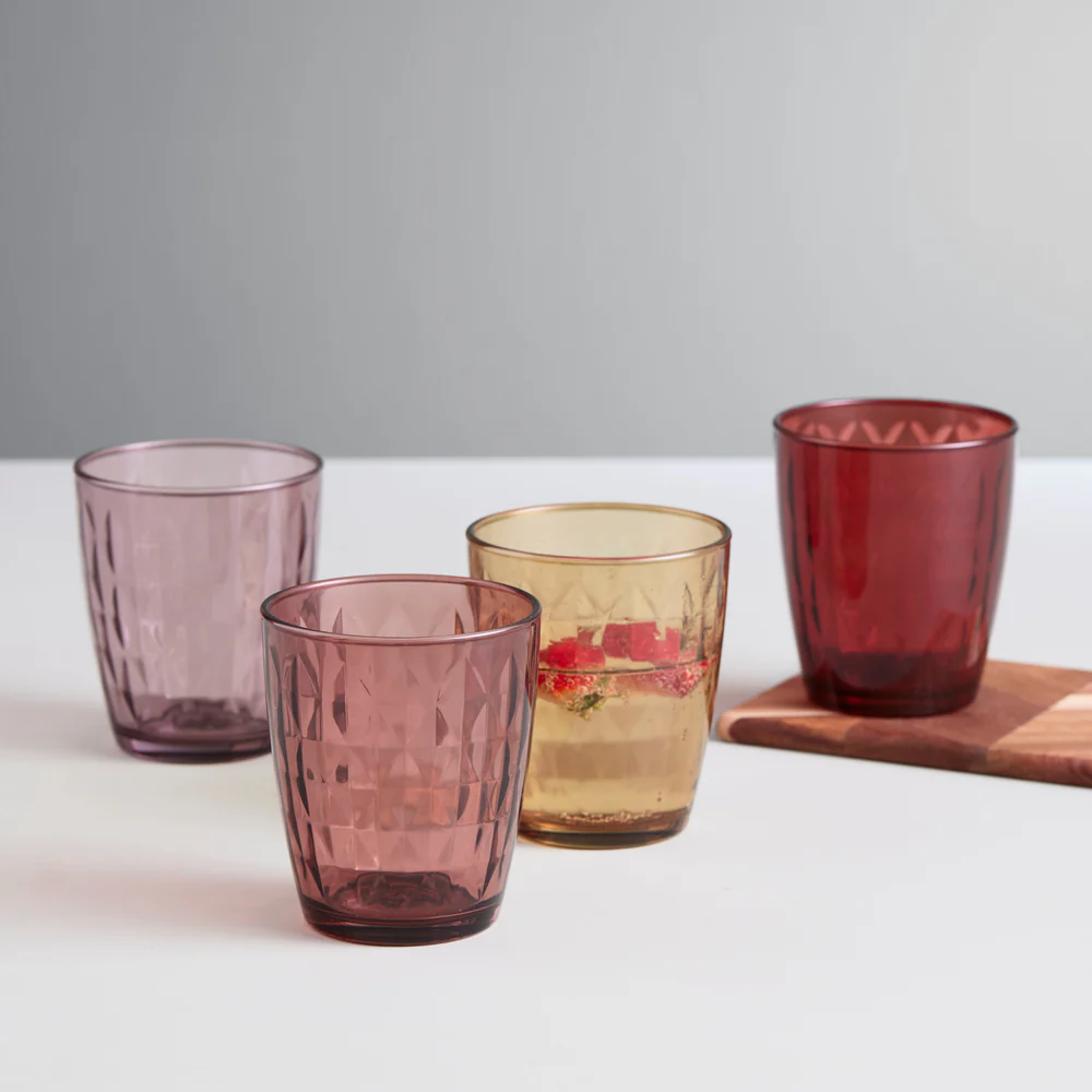 Vattenglas Mosaik 4-pack 34cl Röda Nyanser Från Aida - Bild 2