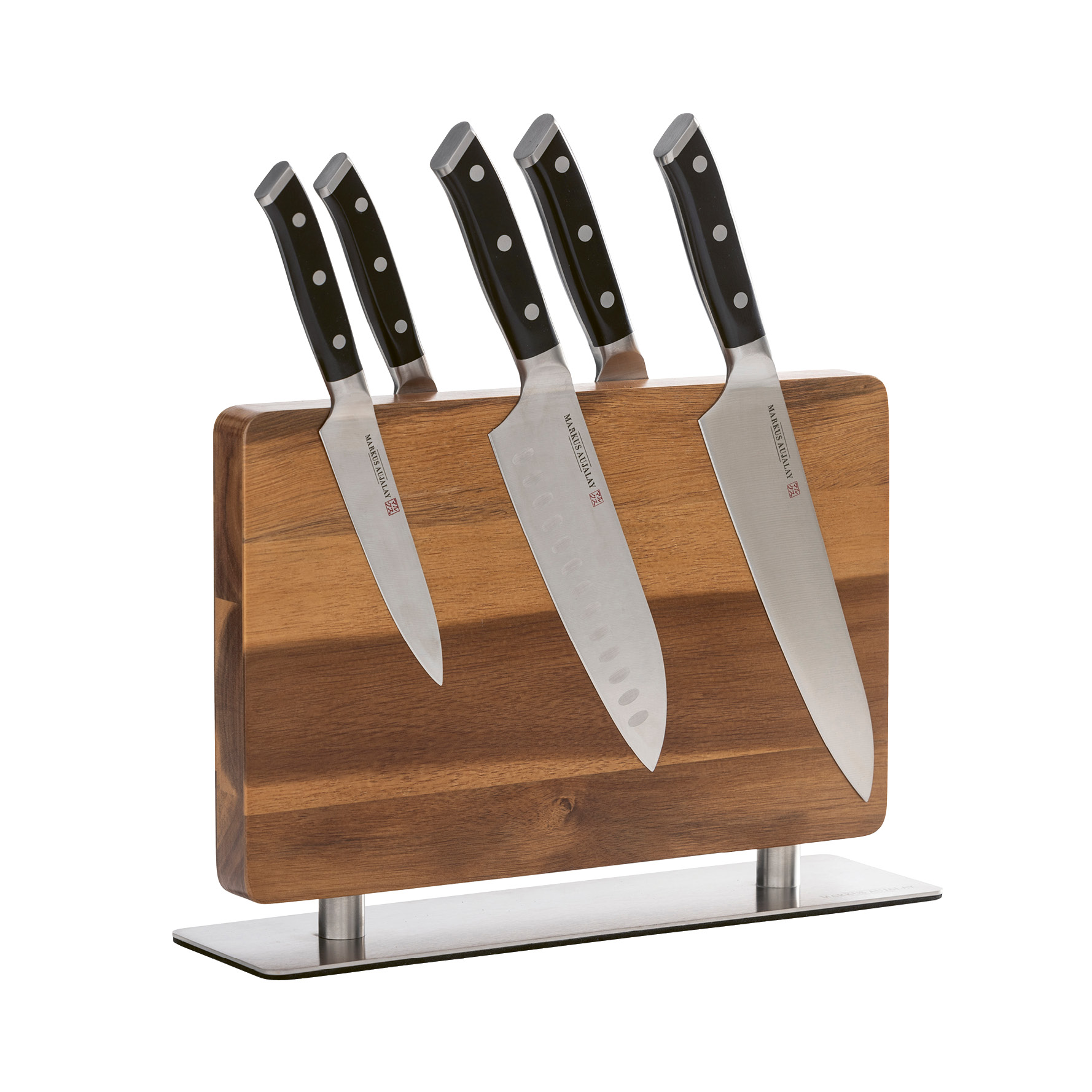 Markus Aujalay Lyx Knivblock med Dubbelsidig Magnet Stor höjd 24 Bredd 34 Djup 10cm