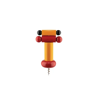 Twergi Korkskruv Röd/Gul/Svart Höjd 18cm Från Alessi Design Ettore Sottsass