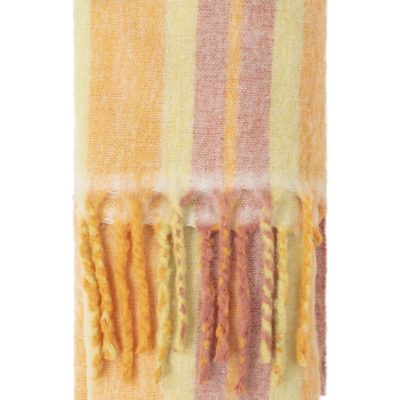 Vallvik Pläd Orange 130*170cm Från Kosta Linnewäfveri