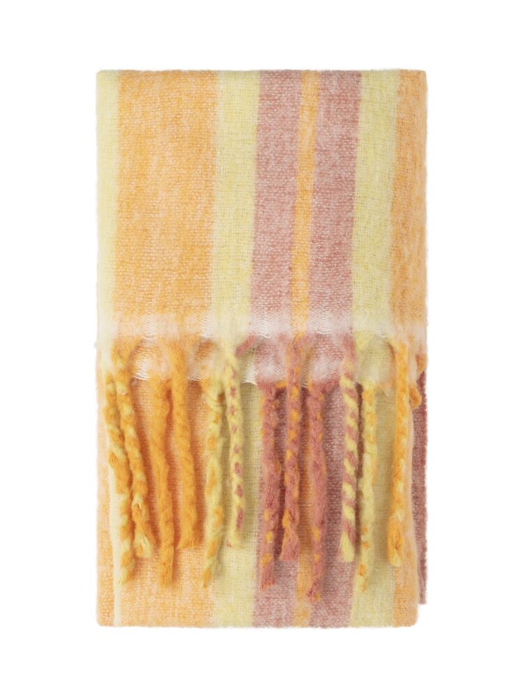 Vallvik Pläd Orange 130*170cm Från Kosta Linnewäfveri